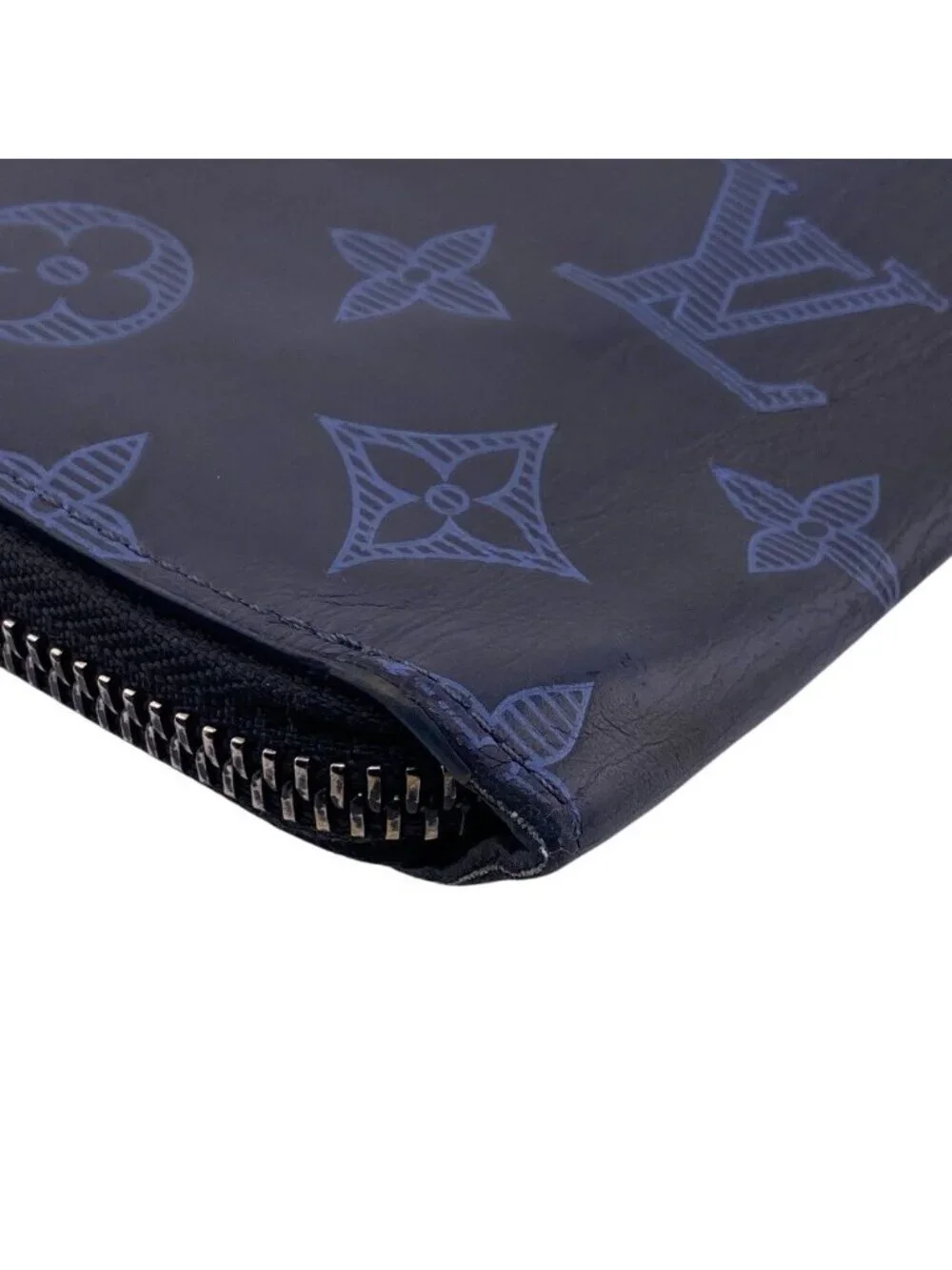 Louis Vuitton Wallet Vertical Zippy Monogram Card Holder Coin Purse Navy